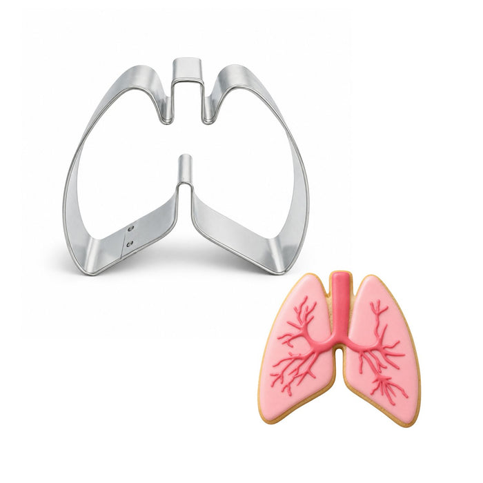 Anatomical Lungs Cookie Cutter 3.75"