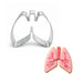 Anatomical Lungs Cookie Cutter 3.75"