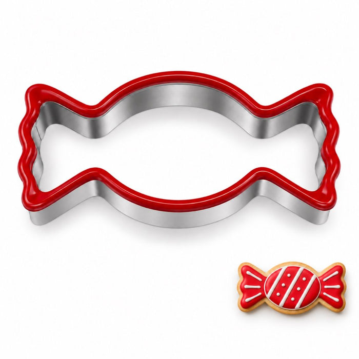 Mini Candy Cookie Cutter, 1.5 Inch Soft-Grip Metal Baking Cutter with PVC Comfort Edge