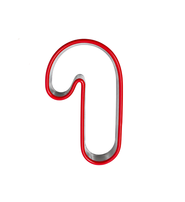 Candy Cane Cookie Cutter, 3.5 Inch Soft-Grip Metal Baking Cutter with PVC Comfort Edge