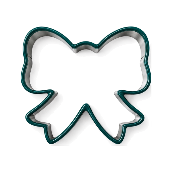Bow Cookie Cutter, 3.5 Inch Soft-Grip Metal Baking Cutter with PVC Comfort Edge