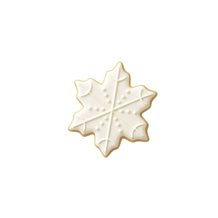 Mini Snowflake Cookie Cutter, 2 Inch Soft-Grip Metal Baking Cutter with PVC Comfort Edge