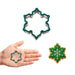 Mini Snowflake Cookie Cutter, 2 Inch Soft-Grip Metal Baking Cutter with PVC Comfort Edge