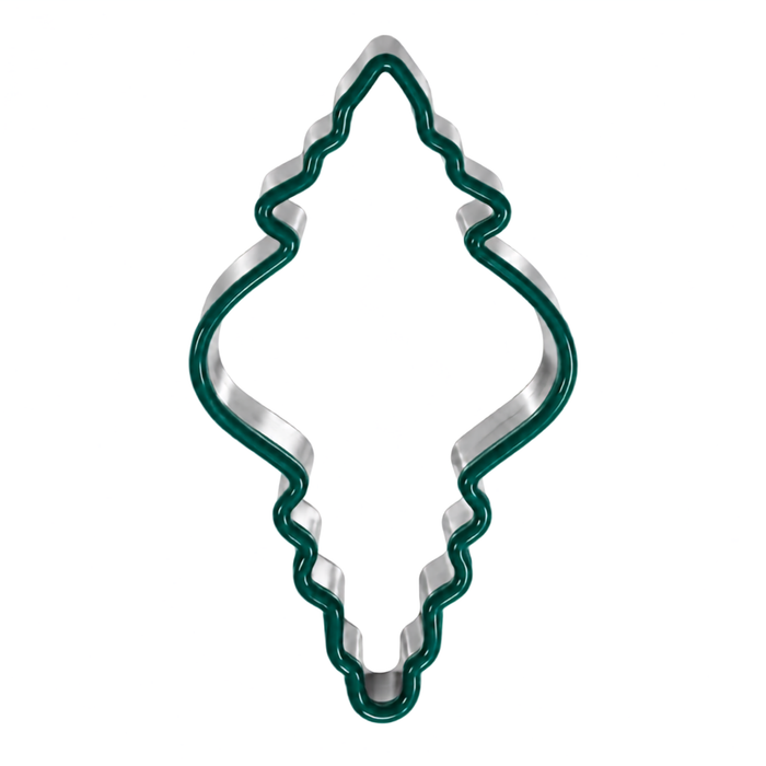 Ornament Cookie Cutter, 4.4 Inch Soft-Grip Metal Baking Cutter with PVC Comfort Edge