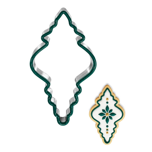 Ornament Cookie Cutter, 4.4 Inch Soft-Grip Metal Baking Cutter with PVC Comfort Edge