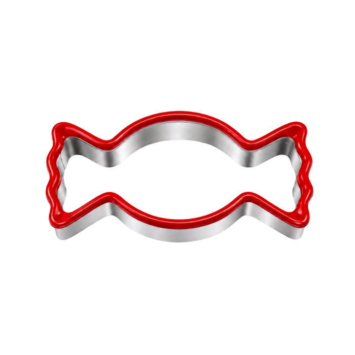 Mini Candy Cookie Cutter, 1.5 Inch Soft-Grip Metal Baking Cutter with PVC Comfort Edge