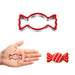 Mini Candy Cookie Cutter, 1.5 Inch Soft-Grip Metal Baking Cutter with PVC Comfort Edge