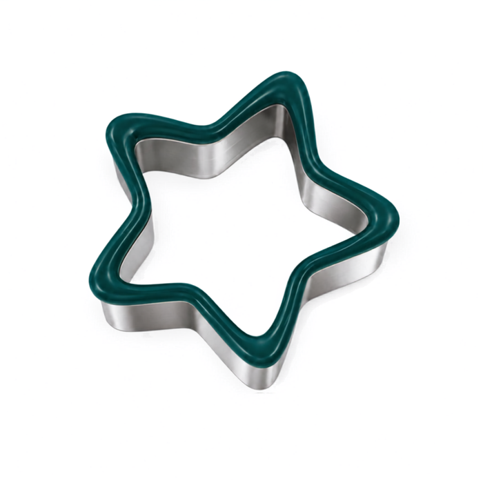 Mini Five-Point Star Cookie Cutter, 1 Inch Soft-Grip Metal Baking Cutter with PVC Comfort Edge