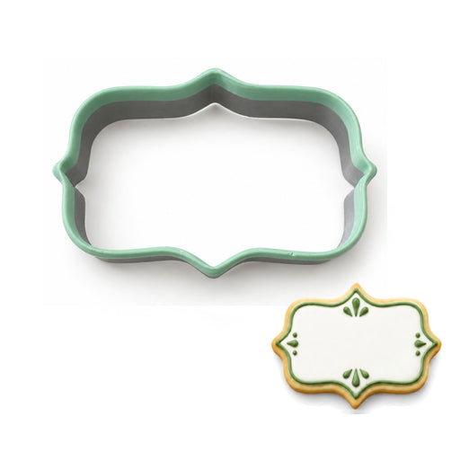 Plaque Cookie Cutter, 3.7 Inch Soft-Grip Metal Baking Cutter with PVC Comfort Edge