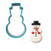 Snowman with Hat Soft-Grip Edge Cookie Cutter 4 Inch Green