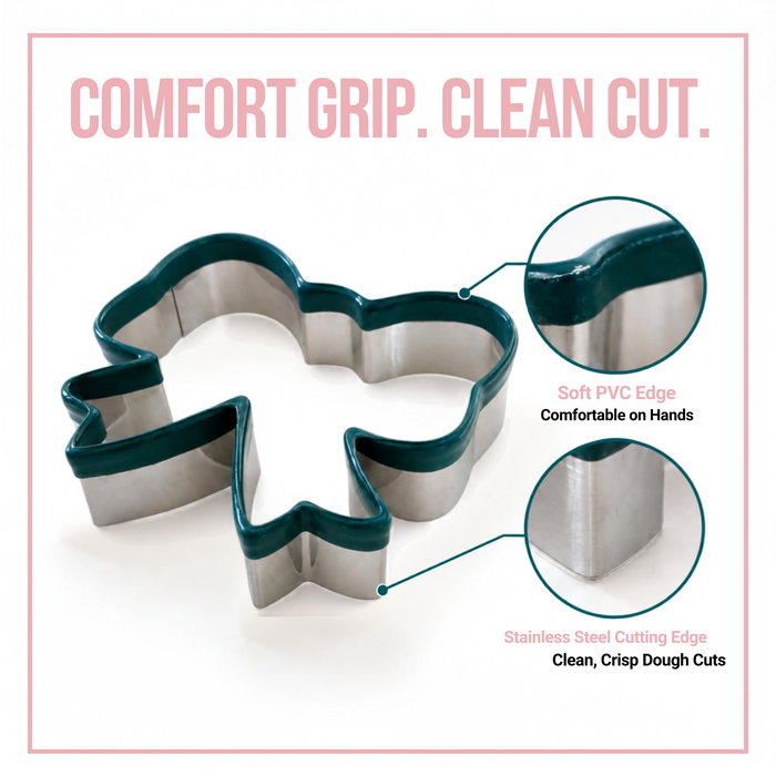 Mitten Soft-Grip Edge Cookie Cutter 3.5 Inch Light Green
