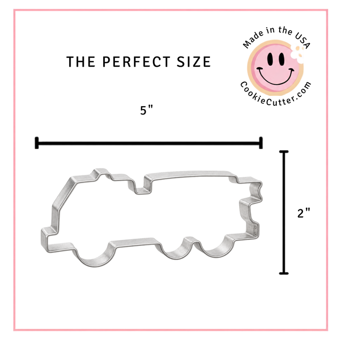 Fire Truck Cookie Cutter 5 in Long B2088