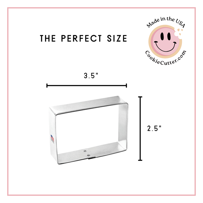 Rectangle Cookie Cutter 3.5 in by 2.5 in B0707