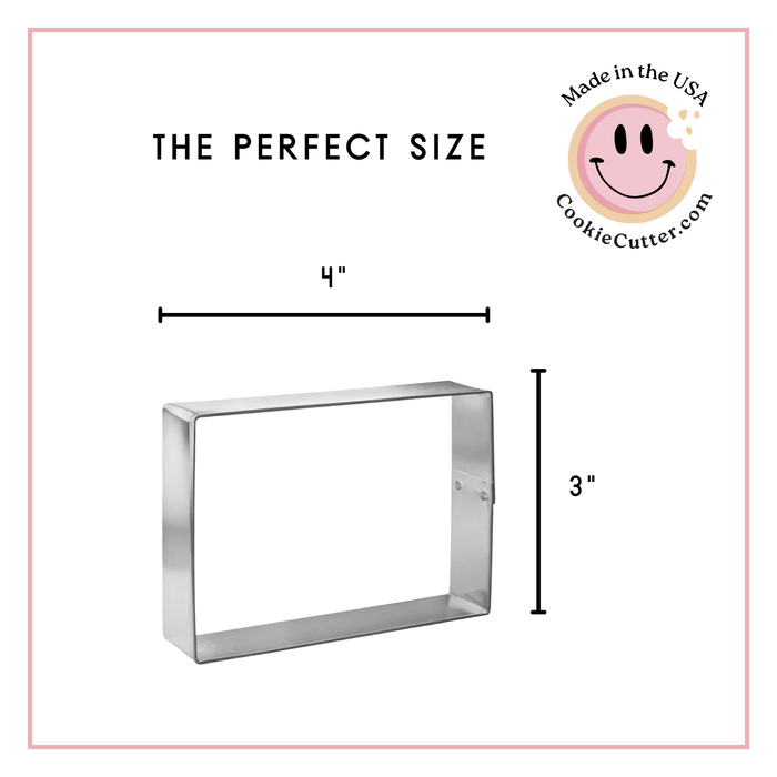 Rectangle Cookie Cutter 3 in by 4 in B0716