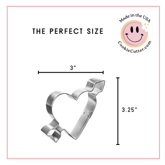 Heart With Arrow Cookie Cutter 4.25 in B1118