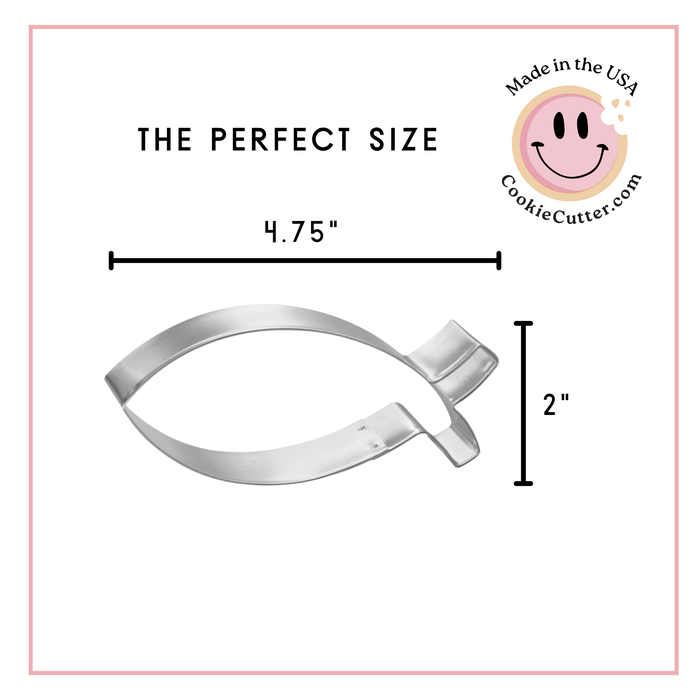 Jesus Fish Cookie Cutter 4.75 in B1151
