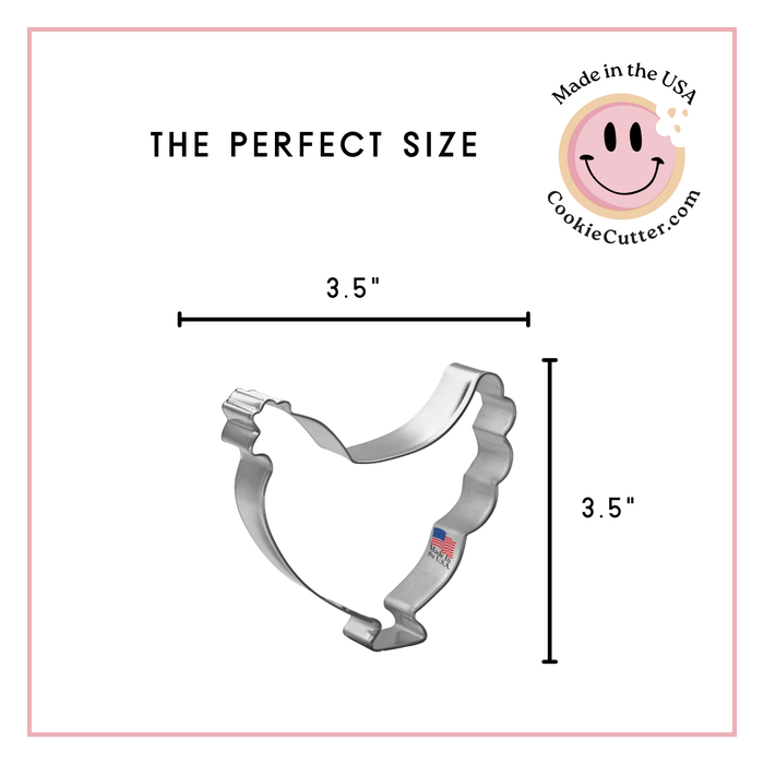 Chicken Cookie Cutter 3.75 in B1186