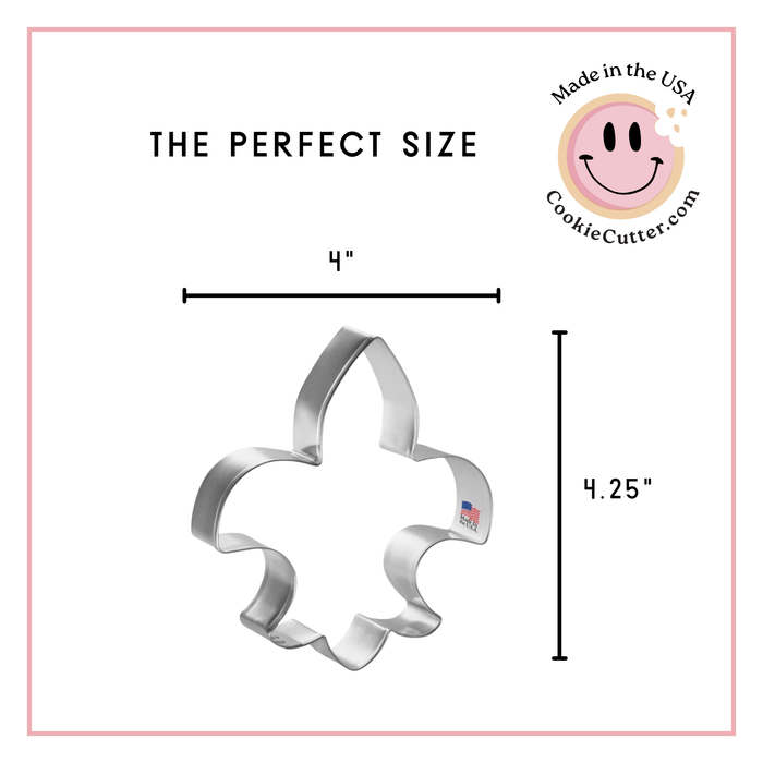 Fleur De Lis Cookie Cutter 4.25 in B1190