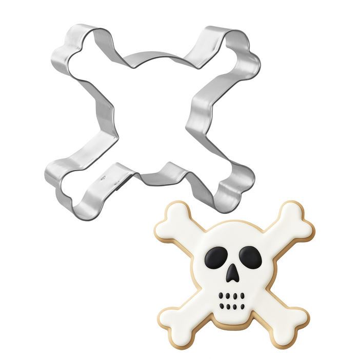 Skull & Crossbones Cookie Cutter 4 in B1278