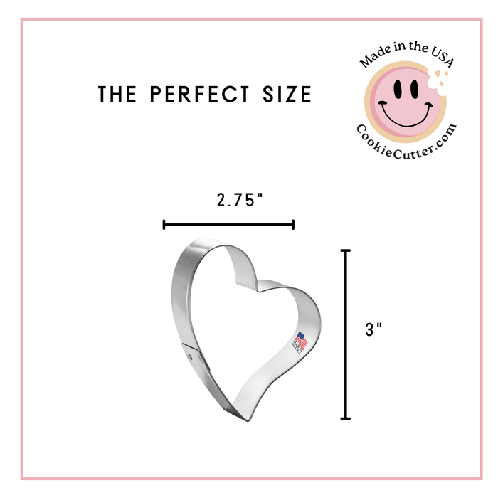 Love Heart Cookie Cutter 3 in B1461