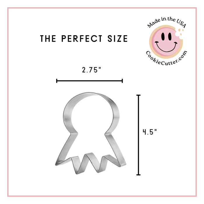 Prize Ribbon Cookie Cutter 4.5 in B1484