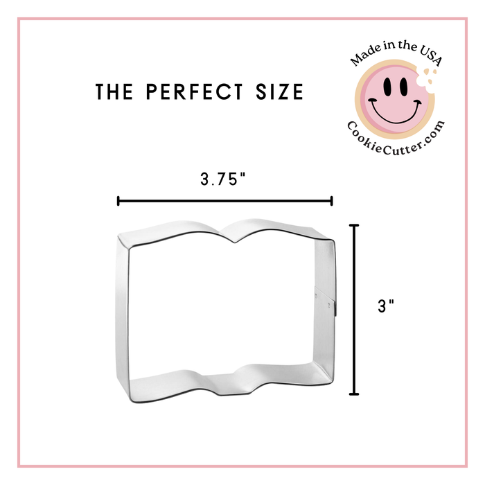 Open Book Cookie Cutter 3.75 in B1524