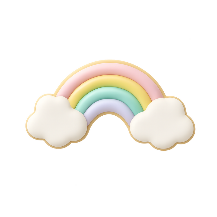 Rainbow with Clouds Cookie Cutter 4.5 in B1549