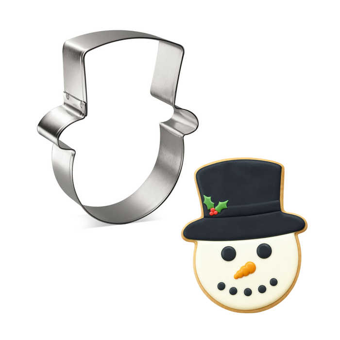 Snowman Face With Hat Cookie Cutter 3.75 in B1583