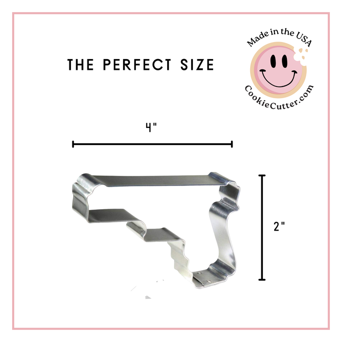 Hand Gun Cookie Cutter 4 in B1591