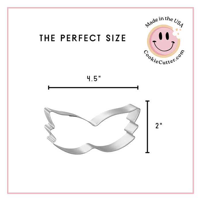 Mardi Gras Mask Cookie Cutter 4.5 in B1620