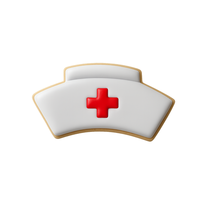 Nurse Hat Cookie Cutter 4 in B1666