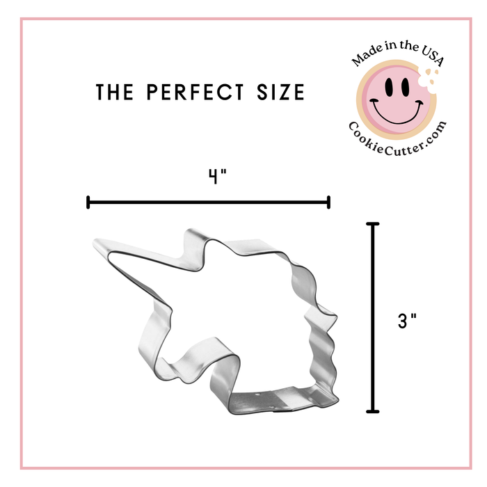 Unicorn Head With Mane Cookie Cutter 5 in B1683
