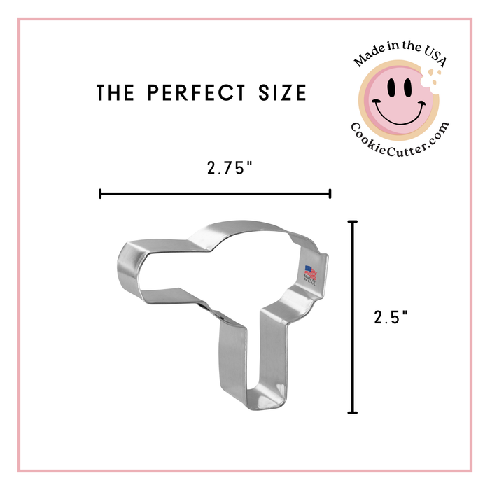 Hair Dryer Cookie Cutter 2.75 in B1725