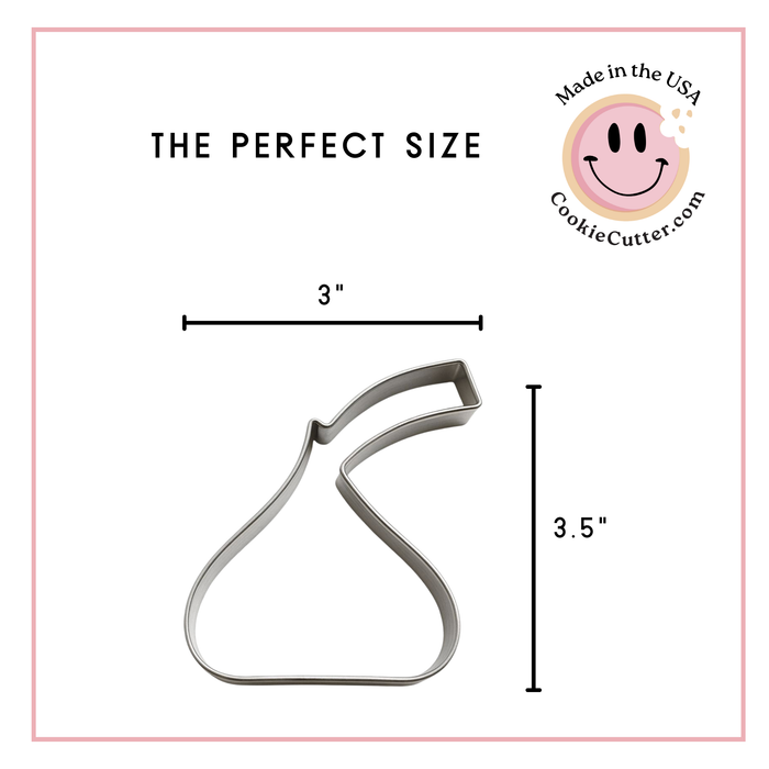 Chocolate Candy Kiss Cookie Cutter 3.5 in B1765