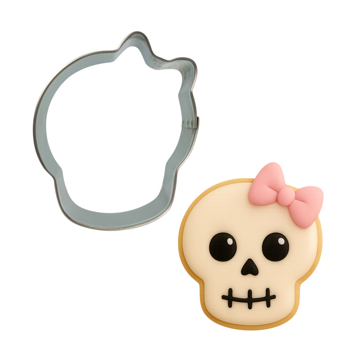 Skull With Bow 3 in. B2030