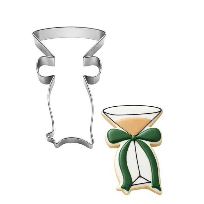 Martini Glass with Bow Cookie Cutter 4 in B2058