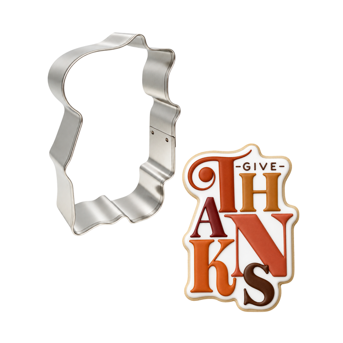Give Thanks Plaque 4" Cookie Cutter B2074