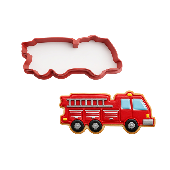 Fire Truck Cookie Cutter 5 in Long B2088