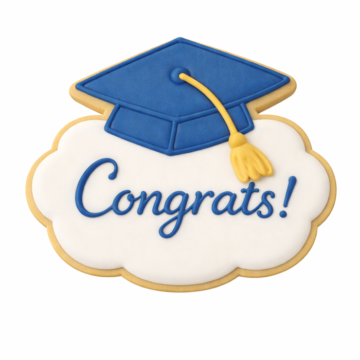 Graduation Cap Plaque Cookie Cutter 4 in PC0456