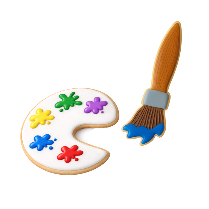 Love To Paint -  Artist Cookie Cutter 2 Pc Set HS0427