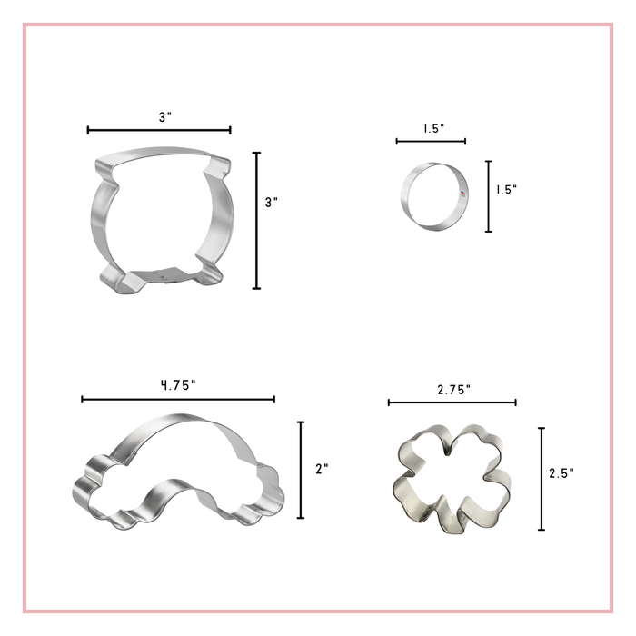 Pot O' Gold St Patrick's Day Cookie Cutter 4 Pc Set HS0474