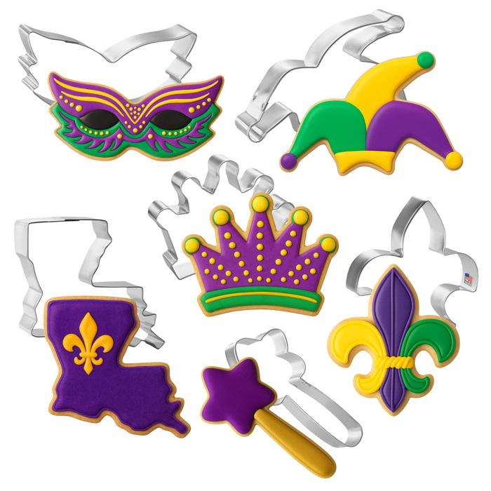 Mardi Gras Cookie Cutter 6 Pc Set L9020