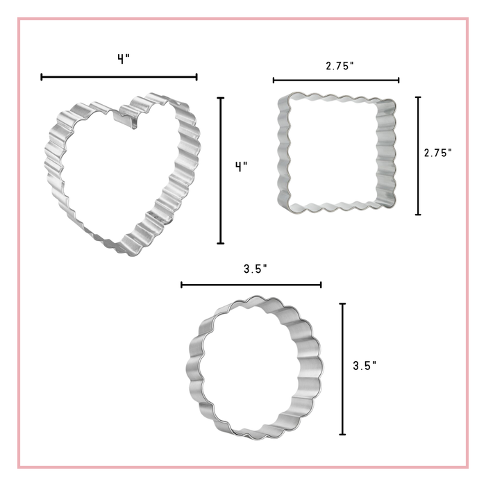 Fluted/Scalloped 3 Pc Set HS0619