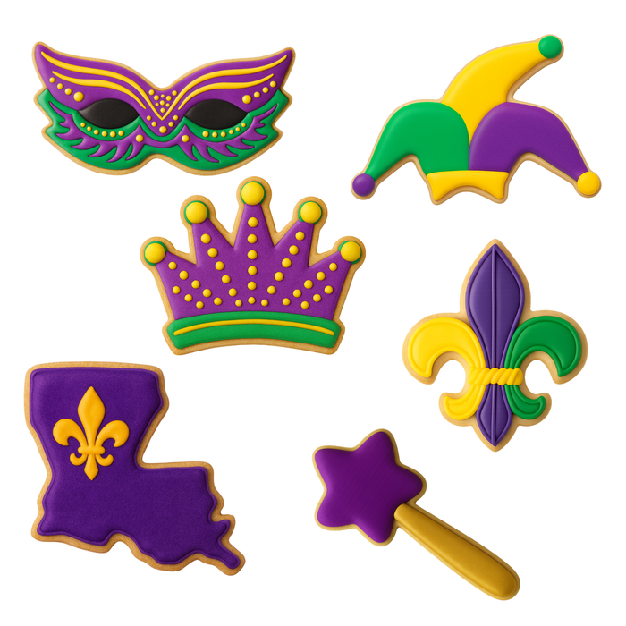 Mardi Gras Cookie Cutter 6 Pc Set L9020