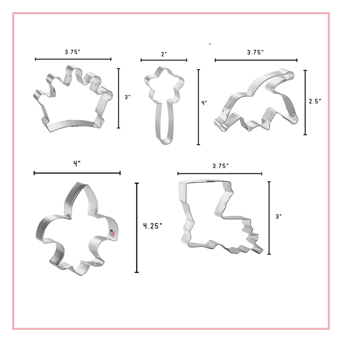 Mardi Gras Cookie Cutter 6 Pc Set L9020