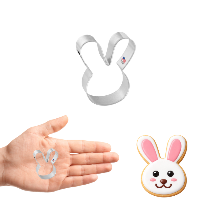 Mini Bunny Face Cookie Cutter 1.75 in M208