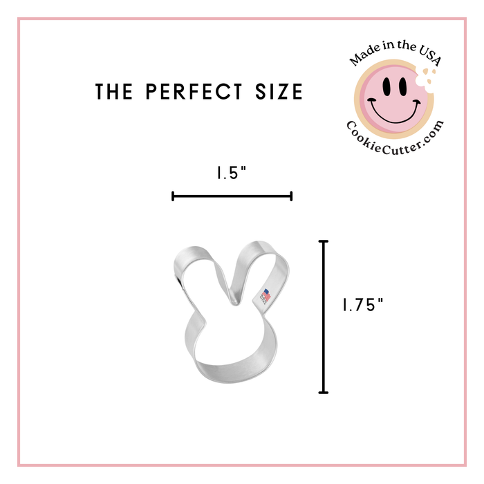 Mini Bunny Face Cookie Cutter 1.75 in M208