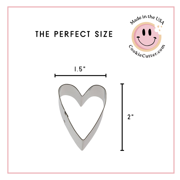 Mini Primitive Heart Cookie Cutter 2 in M87