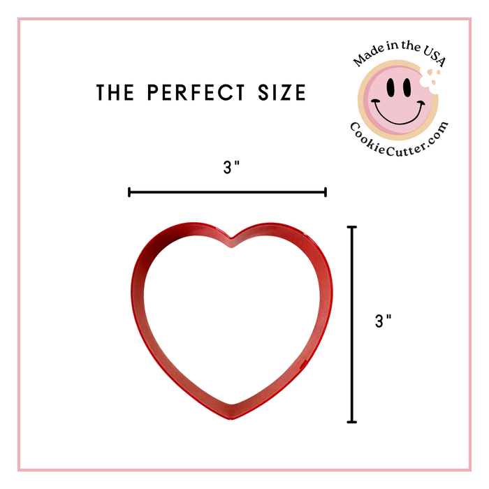 Heart Red Poly Resin Coated Tin Cookie Cutter 3 in PR953F - Free with purchase of $10 or more (Discount Taken at Checkout)